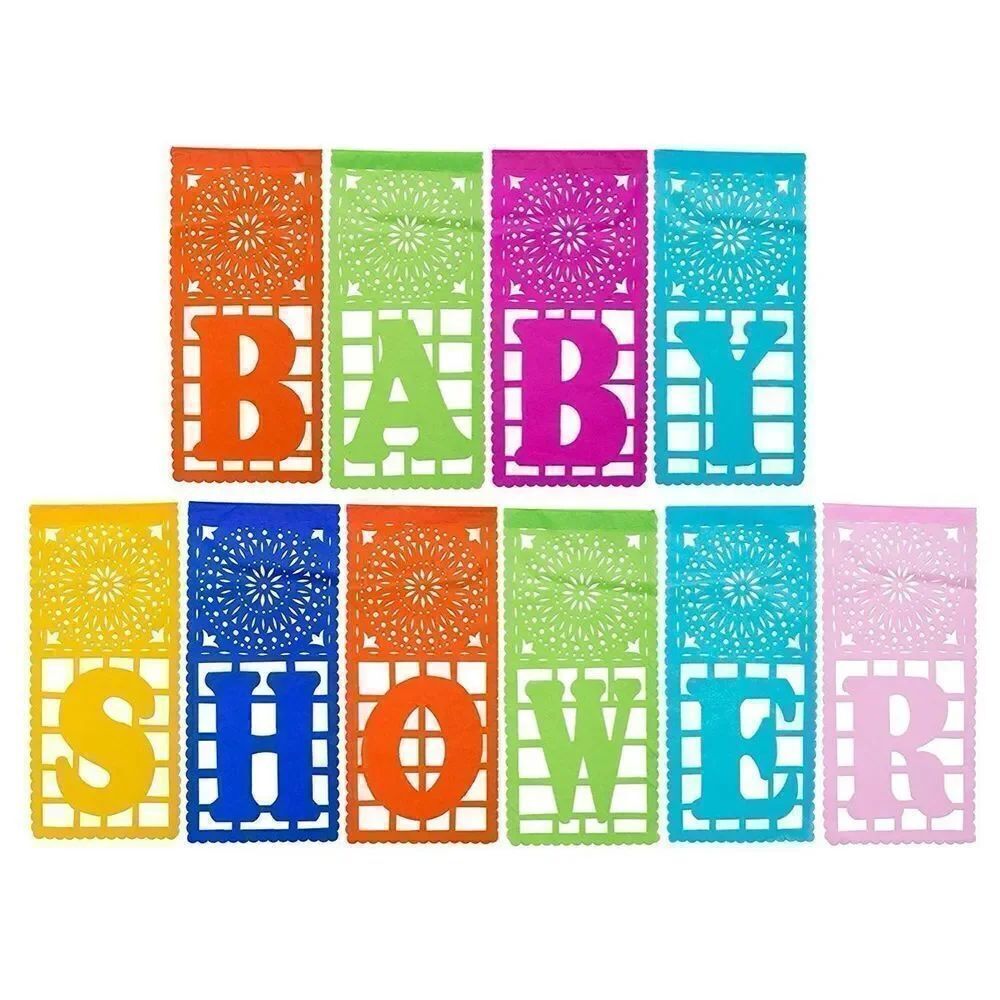 Brand New Paper Full of Wishes Baby Shower Fiesta Theme Banner